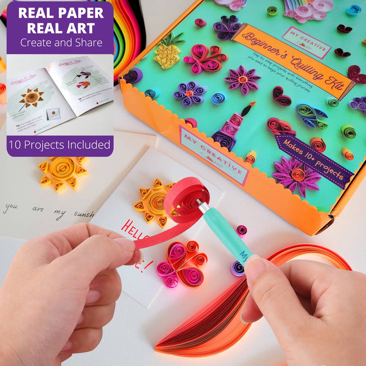Beginner's Quilling Kit - DIY Craft Kit for Kids + Adults