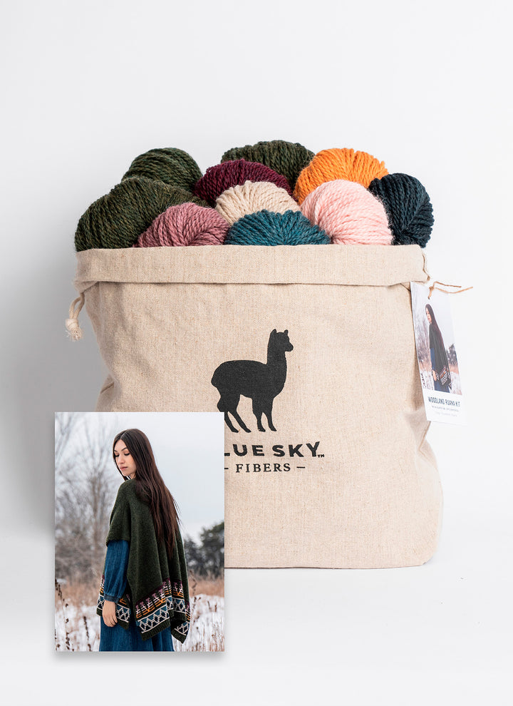 Blue Sky Woodland Ruana Kit