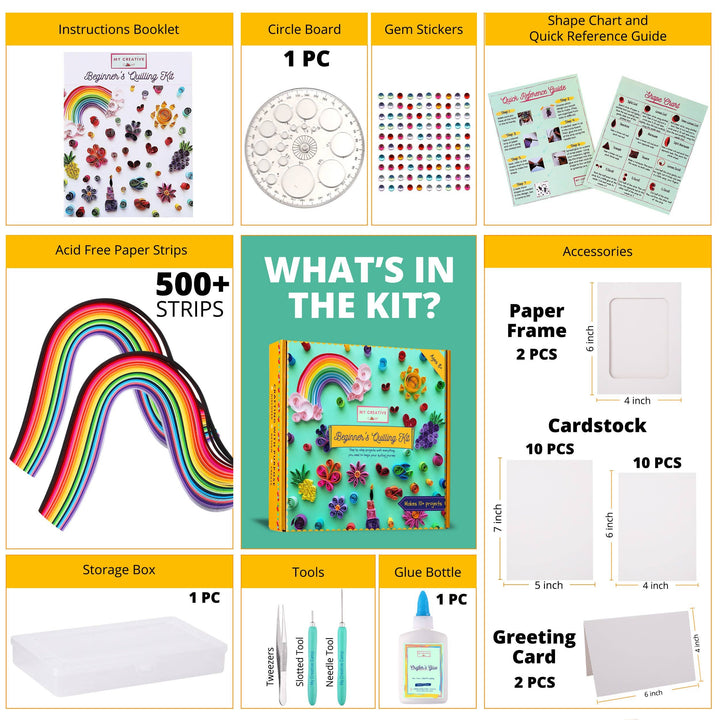 Beginner's Quilling Kit - DIY Craft Kit for Kids + Adults