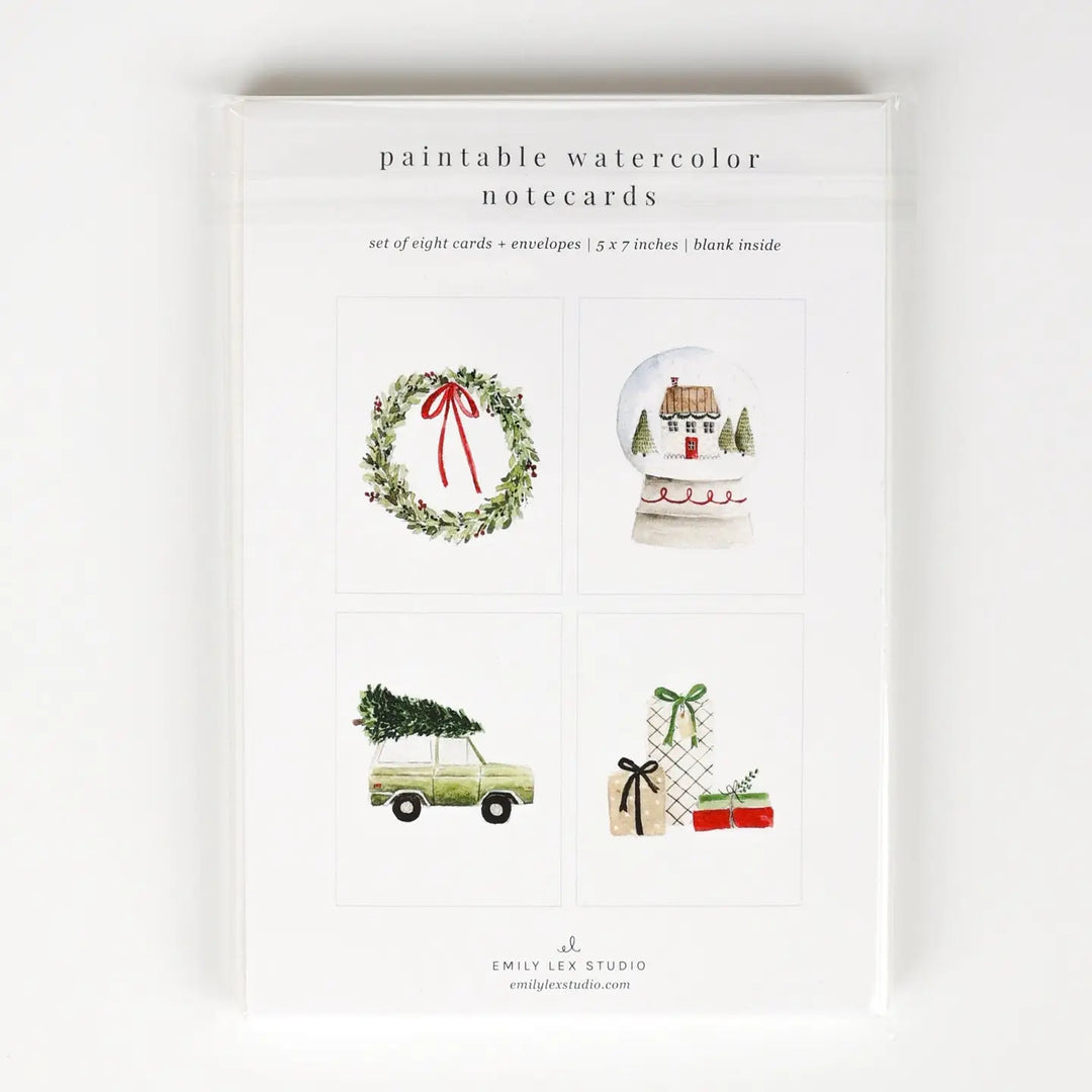 Emily Lex Paintable Holiday Notecards