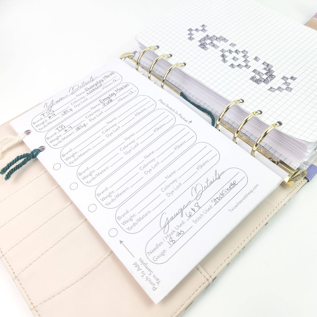 Twice Sheared Sheep Project Journal Planner for Knitters & Crocheters