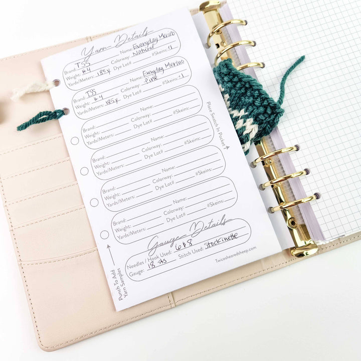 Twice Sheared Sheep Project Journal Planner for Knitters & Crocheters