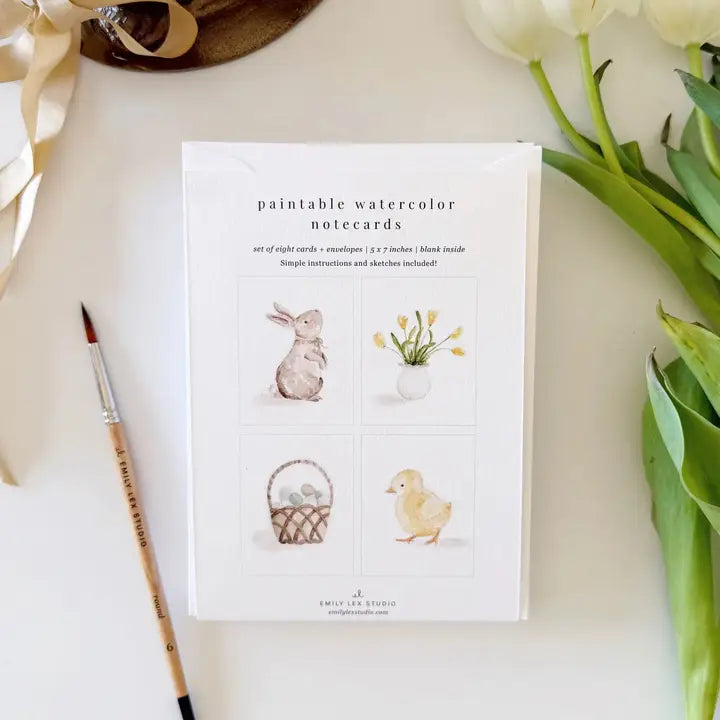 Emily Lex Easter Paintable Notecard Set
