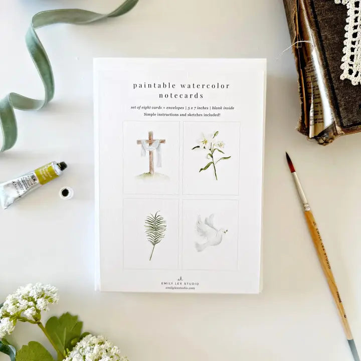 Emily Lex Easter Paintable Notecard Set