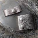 Jul Hematite Metallic Leather Cuff