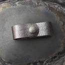 Jul Hematite Metallic Leather Cuff